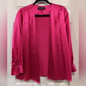 Dolce & Gabbana Fuchsia Satin Layering Top